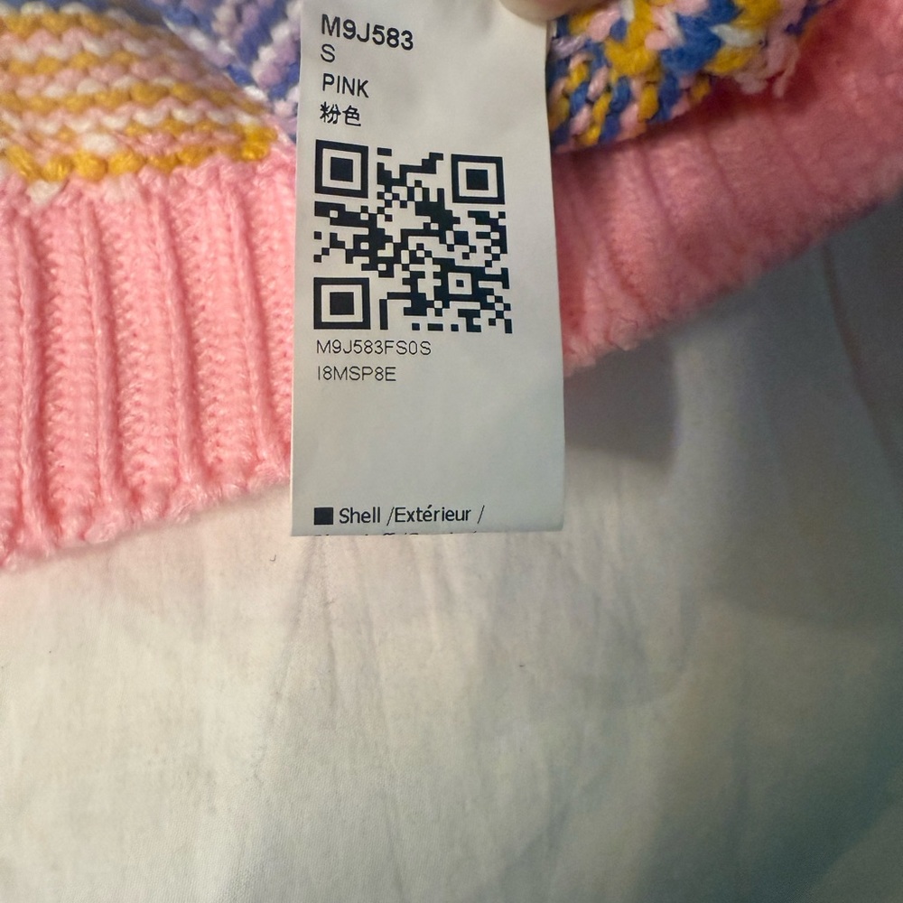 PINK‎ Victoria's Secret Pastel Striped Cardigan size S fits oversized. Casual - Picture 9 of 9